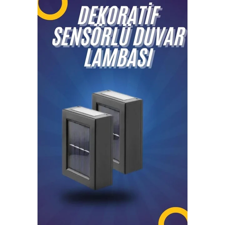 Mey İthalat® Yeni Model Solar Çift Taraflı Duvar Lambası Dekoratif Duvar Lambası