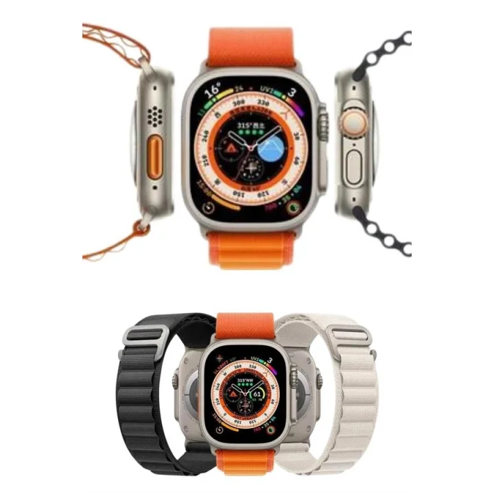 Mey İthalat® Yeni Nesil Akıllı Saat Çok Yönlü Titreşimli 49 MM Android ve İOS Uyumlu
