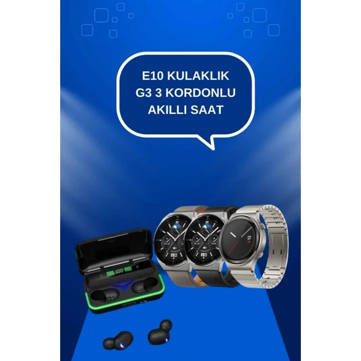 Mey İthalat® Yeni Nesil Akıllı Saat Ve Bluetooth Kulaklık Titreşim Bildirimleri Uyku Takibi