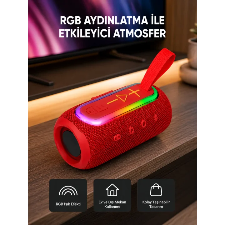 Mey İthalat® Yeni Nesil Bluetooth Taşınabilir Hoparlör – Enerji Tasarruflu, Yüksek Ses Kaliteli