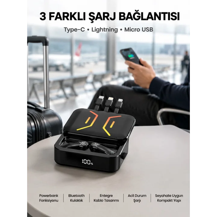 Mey İthalat® Yeni Nesil Çoklu Bağlantı Kurulabilen Bluetooth Kulaklık Yüksek Ses Kaliteli Yeni Nesil
