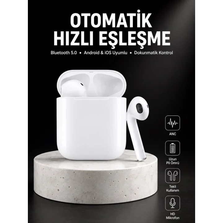 Mey İthalat® Yeni Nesil Dokunmatik Kontrol Çağrı Cevaplayabilen Kablosuz Bluetooth Kulaklık