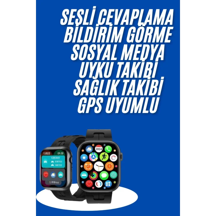 Mey İthalat® Yeni Seri Akıllı Saat Amoled Ekran Yüksek Çözünürlüklü 41 mm Kasa