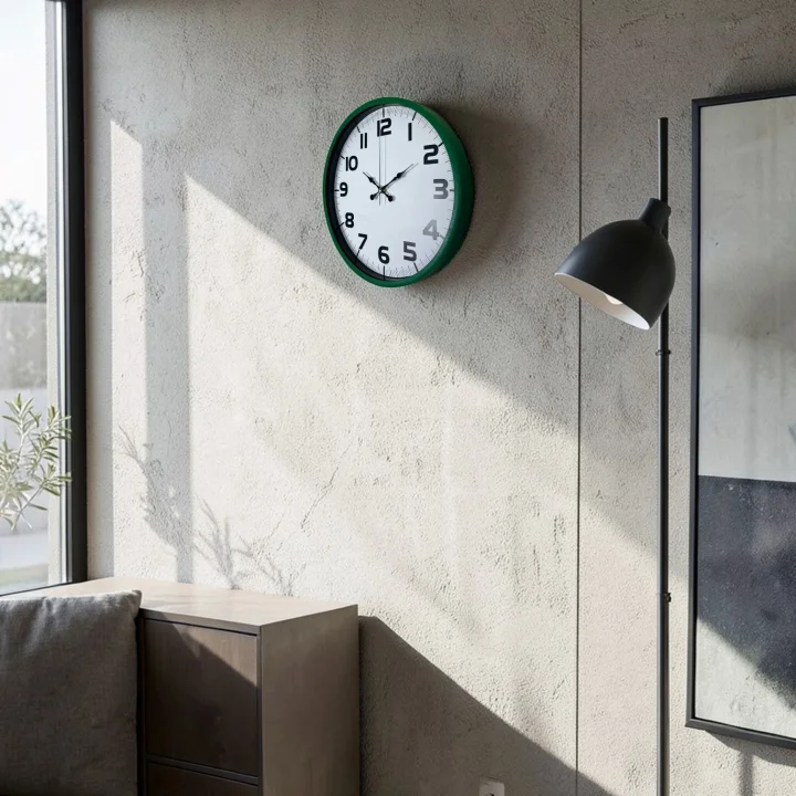 Mey İthalat® Yeşil 36 Cm Zarif Duuvar Saati