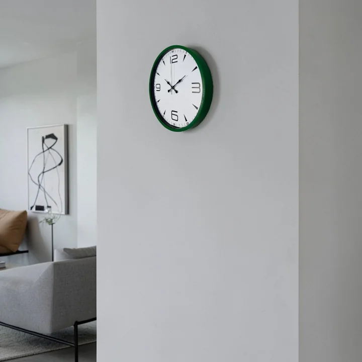 Mey İthalat® Yeşil Aura 36 Cm Standart Duvar Saati