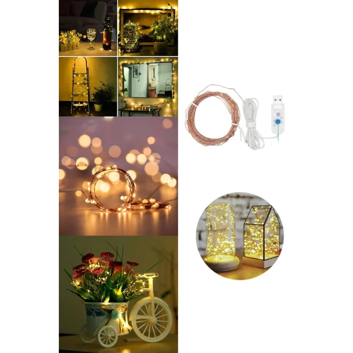 Mey İthalat®  Yılbaşı ve Özel Konsept Dekorasyon 5 Mt USB Bağlantılı Led Işık