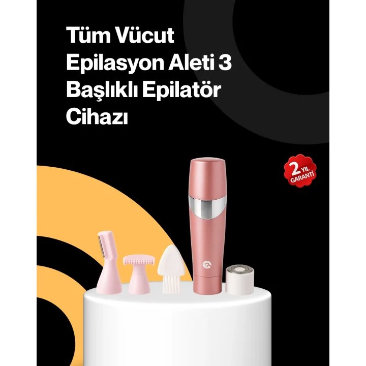 Mey İthalat® Yüz Tüyleri İçin Özel Başlıklı Pembe Epilatör