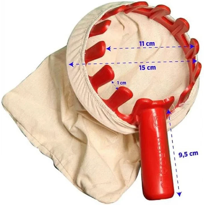 Meyve Toplama Aparatı Plastik Bez Torbalı