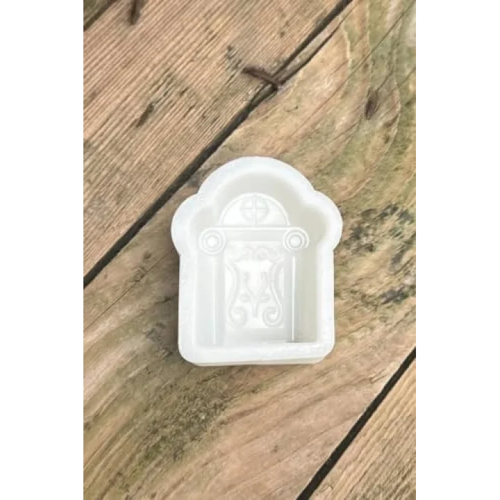 Mezar Taşı Geyik Boynuzu Desenli Mum Kalıbı (Silikon) (1 Adet)