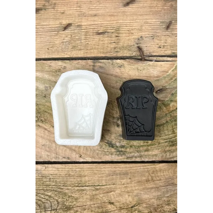 Mezar Taşı Rip Yazılı Mum Kalıbı (Silikon) (1 Adet)