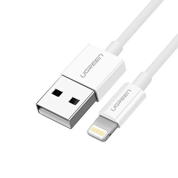 MFi Lisanslı USB-A & Lightning Şarj ve Data Kablosu, 2 Metre, Beyaz