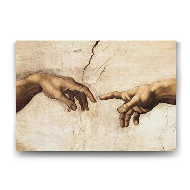 Michelangelo - Creation of Adam Tablosu - 75x50cm