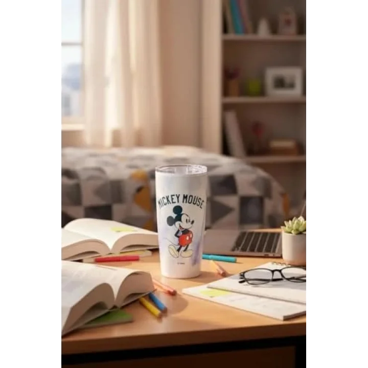 Mickey Mouse Lisanslı Batik Desenli Paslanmaz Çelik Bardak - 860 ml, 2015938411109