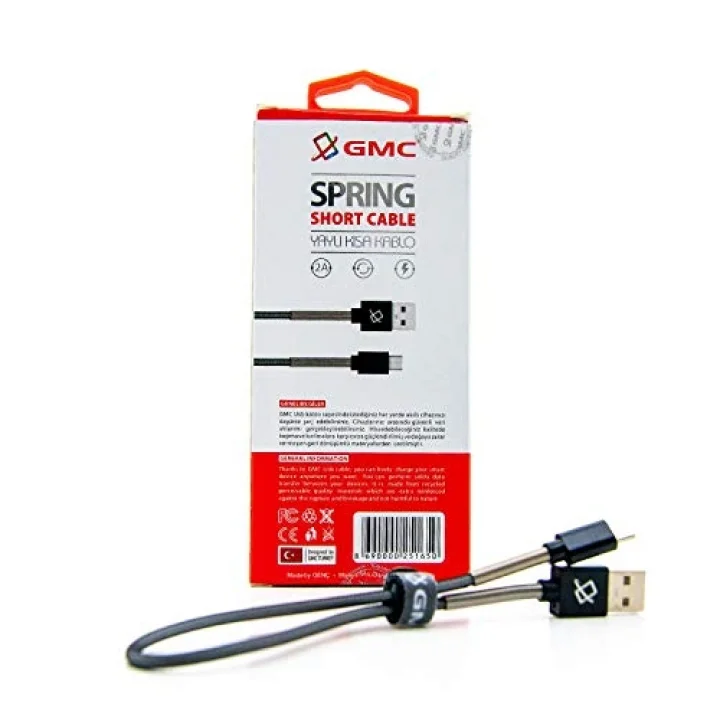 MİCRO UÇ USB Yaylı Kısa USB KABLO