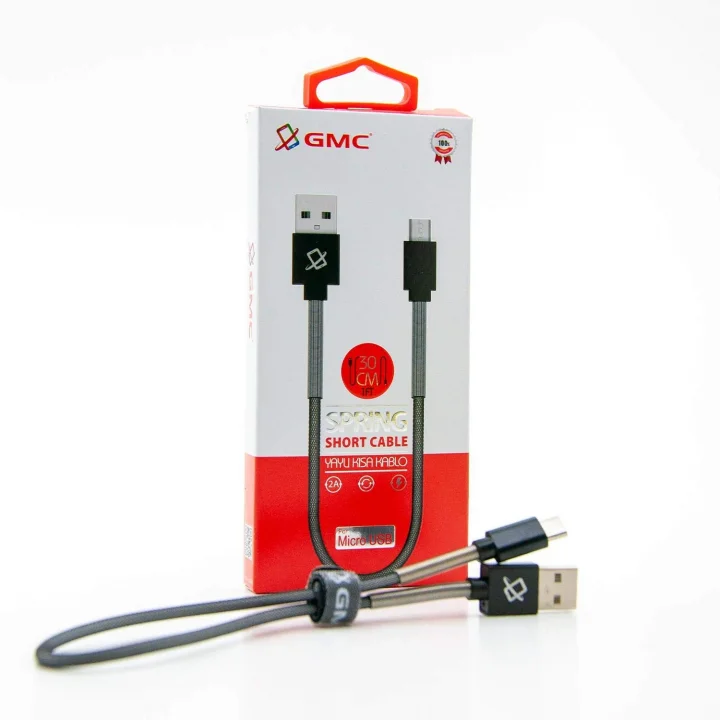 MİCRO UÇ USB Yaylı Kısa USB KABLO