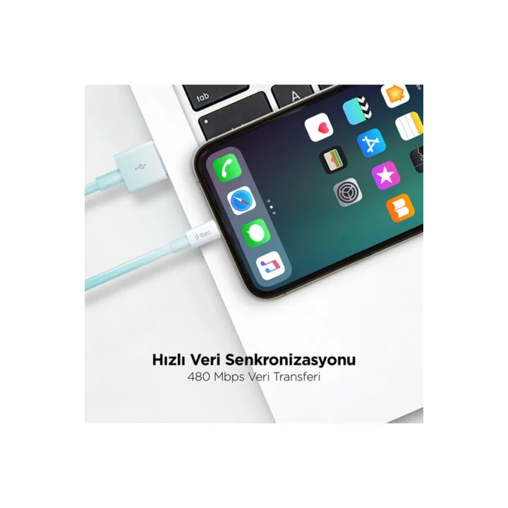 Micro Usb 120cm Şarj Kablosu, Mor