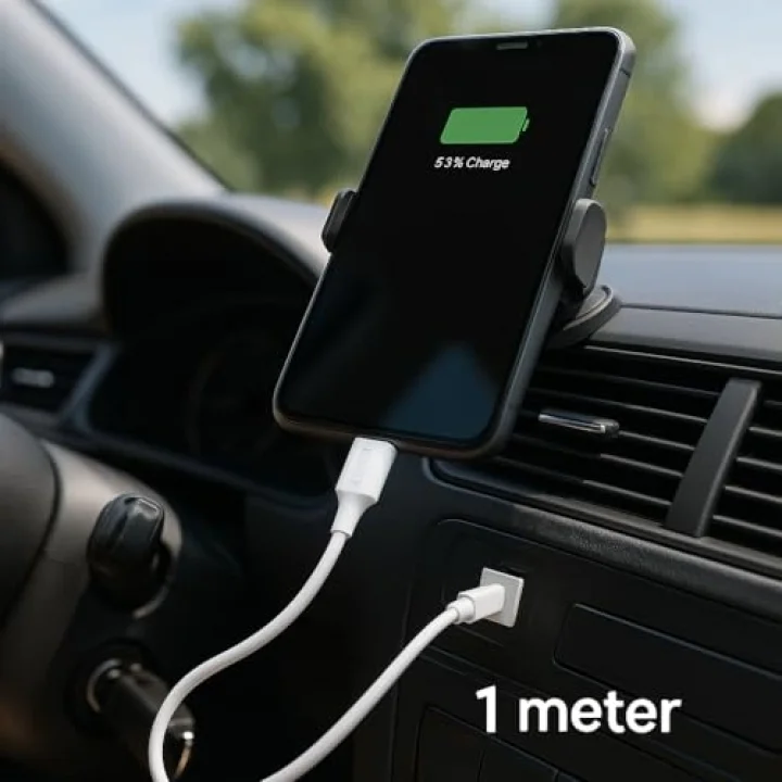 Micro USB Hızlı Aktarım Şarj Kablosu – 1 m Uzunlukta Mikro-USB Şarj ve Veri Kablosu, 2.4 Amper