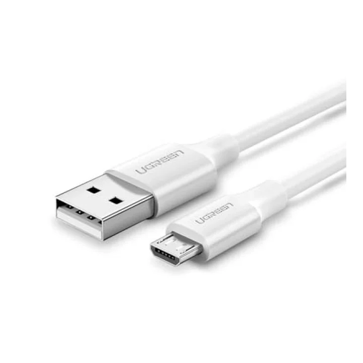 Micro-USB & USB-A Data ve Şarj Kablosu, 2 Metre, Beyaz