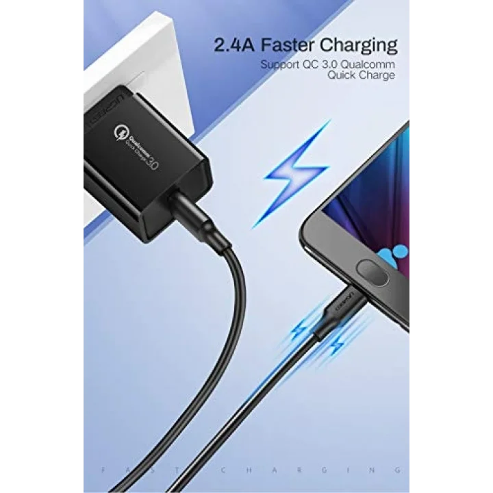 Micro-USB & USB-A Data ve Şarj Kablosu, 2 Metre, Beyaz