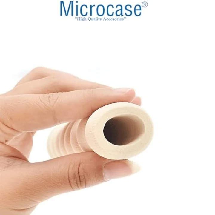 Microcase Spiral Yumuşak Esnek Kapı Kolu Çarpışma Önleyici Kapı Pencere Kolu Koruma -AL4546 2 Adet (Kahverengi)