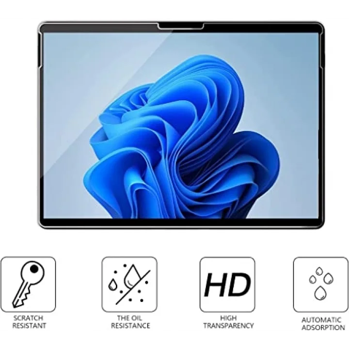 Microsoft Surface Pro 8 İle Uyumlu Ekran Koruyucu 9H Temperli Kırılmaz Esnek Nano Cam, Çizilmeye Ve Darbeye Dayanıklı Koruma, HD Şeffaf