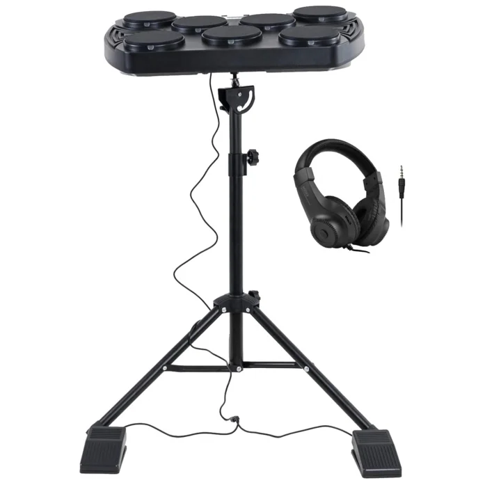 Midex DDX-105ST Profesyonel Standlı Dijital Davul Şarjlı Elektronik Bateri Bluetooth (Davul Stand Kulaklık Baget)