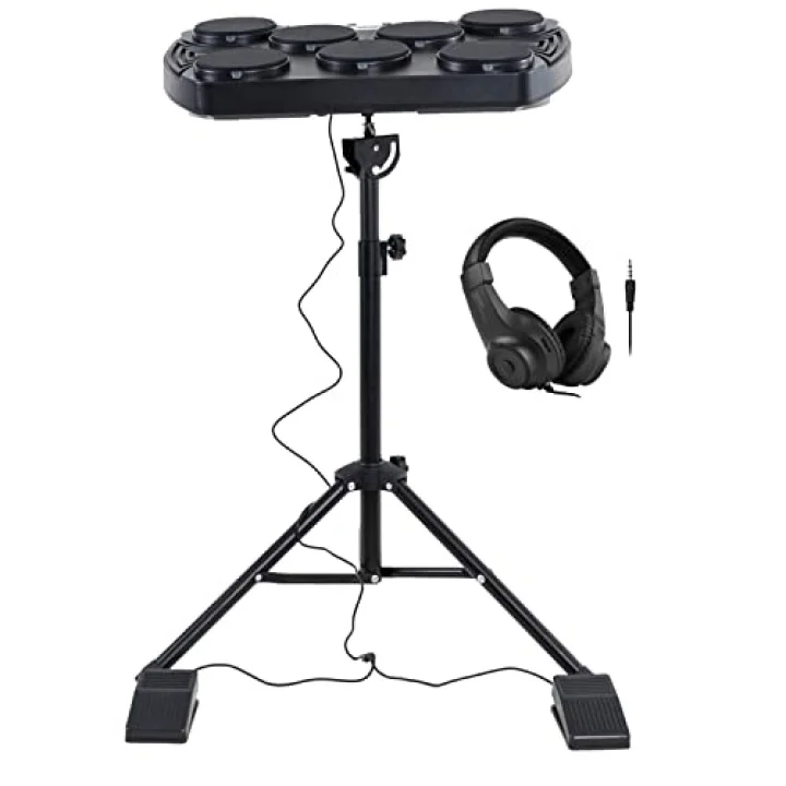 Midex DDX-105ST Profesyonel Standlı Dijital Davul Şarjlı Elektronik Bateri Bluetooth (Davul Stand Kulaklık Baget)