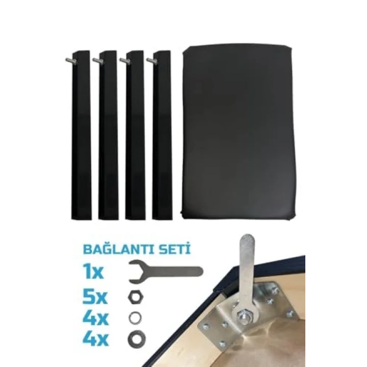 Midex TBX-144BK Üst Kalite Piyano Taburesi Gizli Bölmeli Siyah Renk (32x54x48)