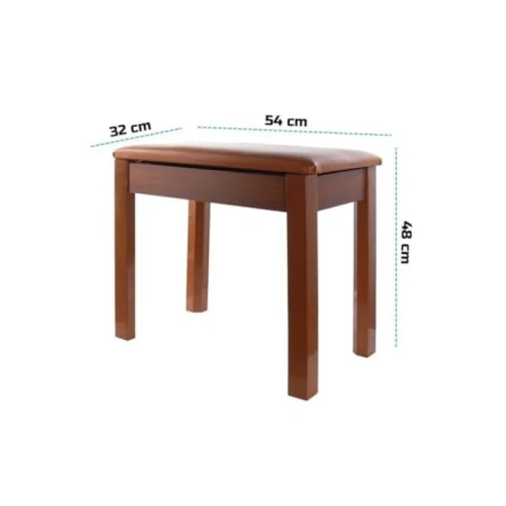 Midex TBX-144OR Üst Kalite Piyano Taburesi Gizli Bölmeli Turuncu Renk (32x54x48)