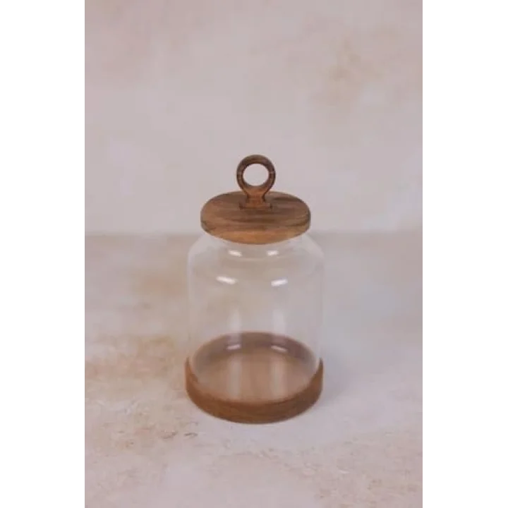 MİEN Ring Akasya Kapaklı Cam Kavanoz