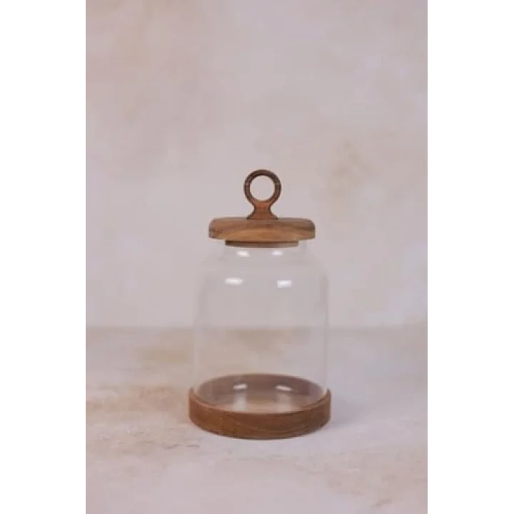 MİEN Ring Akasya Kapaklı Cam Kavanoz