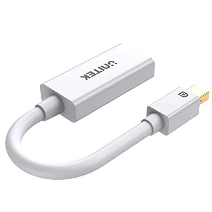 Mini DisplayPort HDMI adaptörü - Thunderbolt 1/2 (Mini DP) HDMI 1.4 soket adaptörü sinyal dönüştürücü │ 4K, 20 cm kablo, beyaz │ Macbook Air, Pro, iMac, Lenovo Thinkpad vb. ile uyumlu