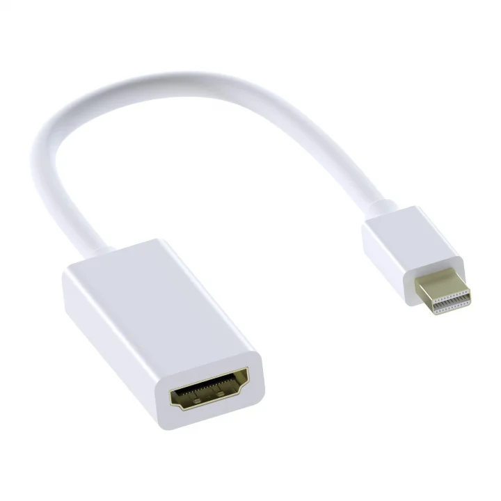 Mini Ekran Portu HDMI Adaptörü Mini DP (Thunderbolt) HDMI Dönüştürücü MacBook Pro MacBook Air Mac Mini Microsoft Surface Pro 3/4 vs. ile Uyumlu (Beyaz)