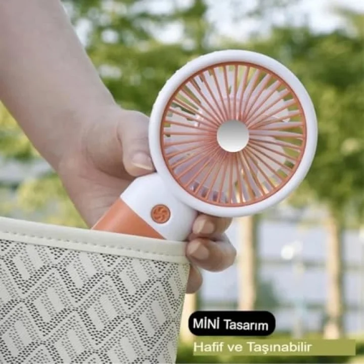 Mini Fan Masaüstü Taşınabilir Telefon Stantlı Vantilatör 2 Özellik Bir Arada Taşınabilir Masaüstü Vantilatör Yüksek Hızlı Asorti Renk 1 Adet