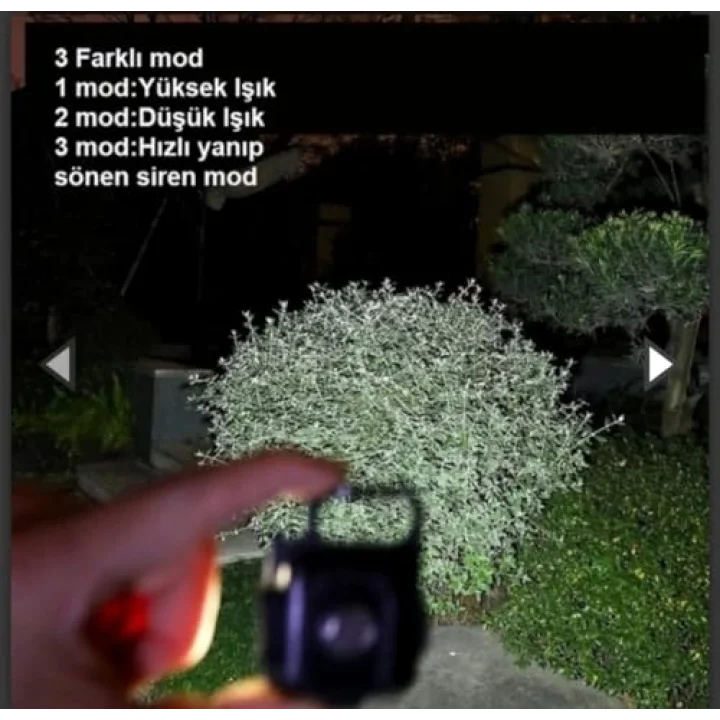 Mini Manyetik LED Kamp Lambası, 30 LED, 3 Mod, Şarj Edilebilir, Anahtarlık, Oto Tamir Lambası