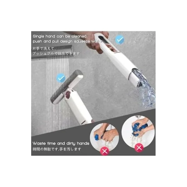 Mini Mop Taşınabilir Kendinden Sıkmalı Mini Temizlik Paspası Masa Üstü Banyo Araba İçin