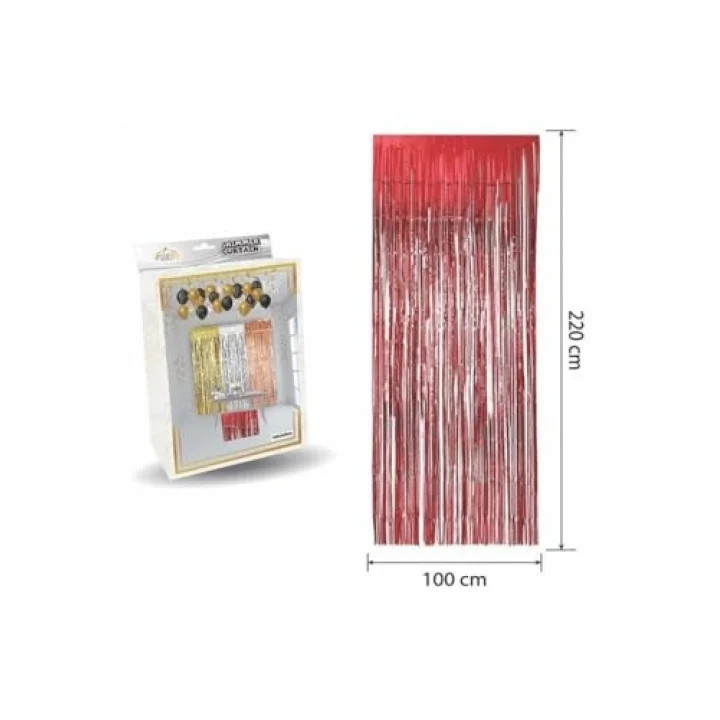 Mini Party Store Lüks Kapı Perdesi Kırmızı 100 * 220 Cm
