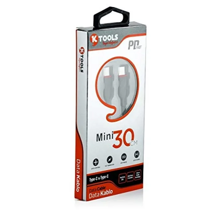 Mini PD 30 cm Type C Android Data Şarj Kablosu