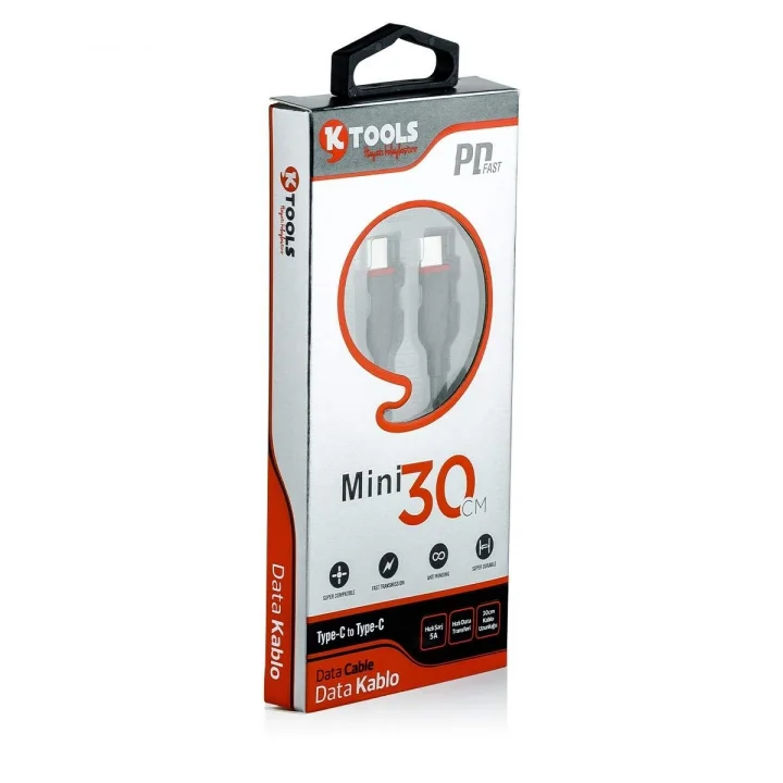 Mini PD 30 cm Type C Android Data Şarj Kablosu