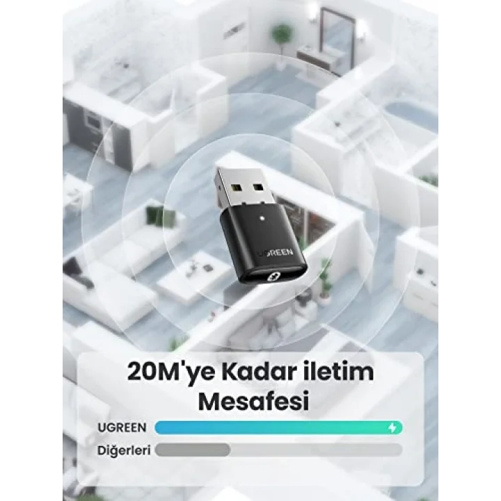 Mini USB Dongle Bluetooth 5.0 Adaptör Siyah