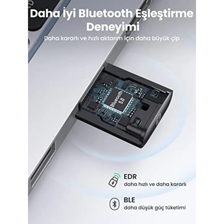 Mini USB Dongle Bluetooth 5.0 Adaptör Siyah