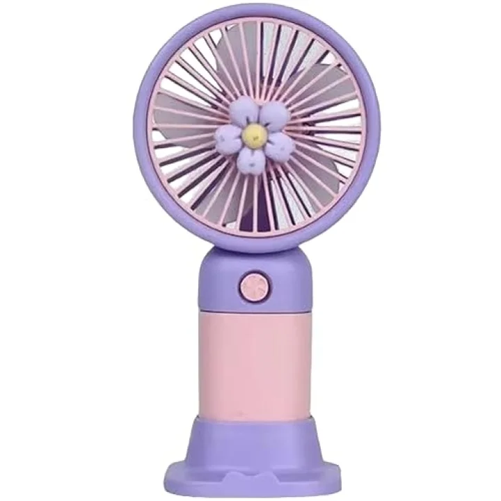 Mini USB Fan, Taşınabilir, Farklı Renk Seçeneği (Pembe-Mor)