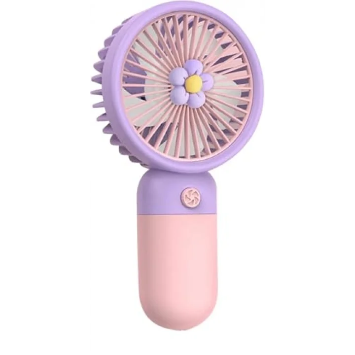 Mini USB Fan, Taşınabilir, Farklı Renk Seçeneği (Pembe-Mor)