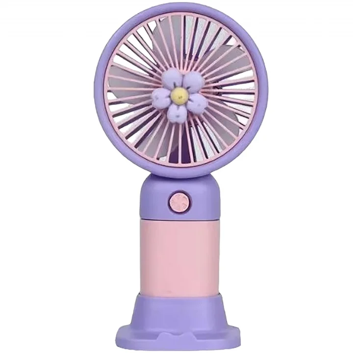 Mini USB Fan, Taşınabilir, Farklı Renk Seçeneği (Pembe-Mor)
