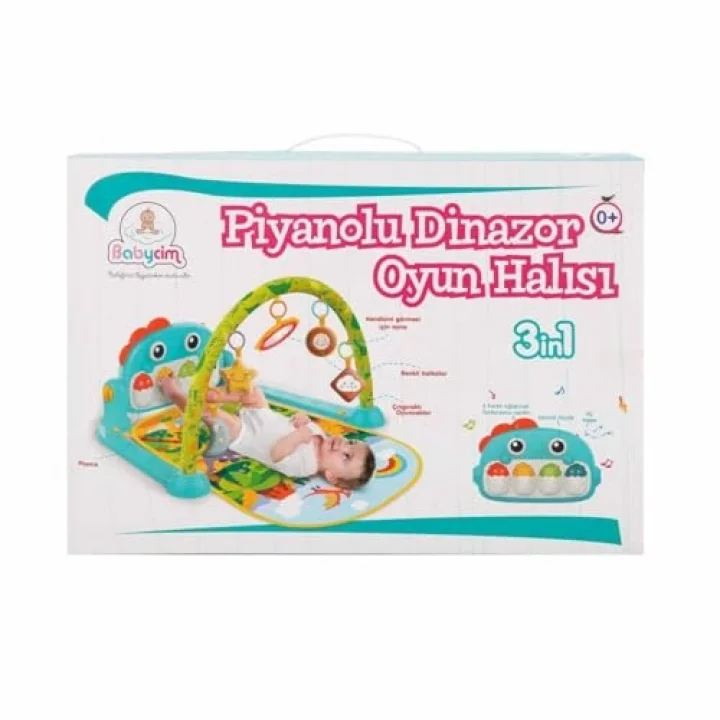 Minibo 3 in 1 Piyanolu Dinozor Oyun Halısı