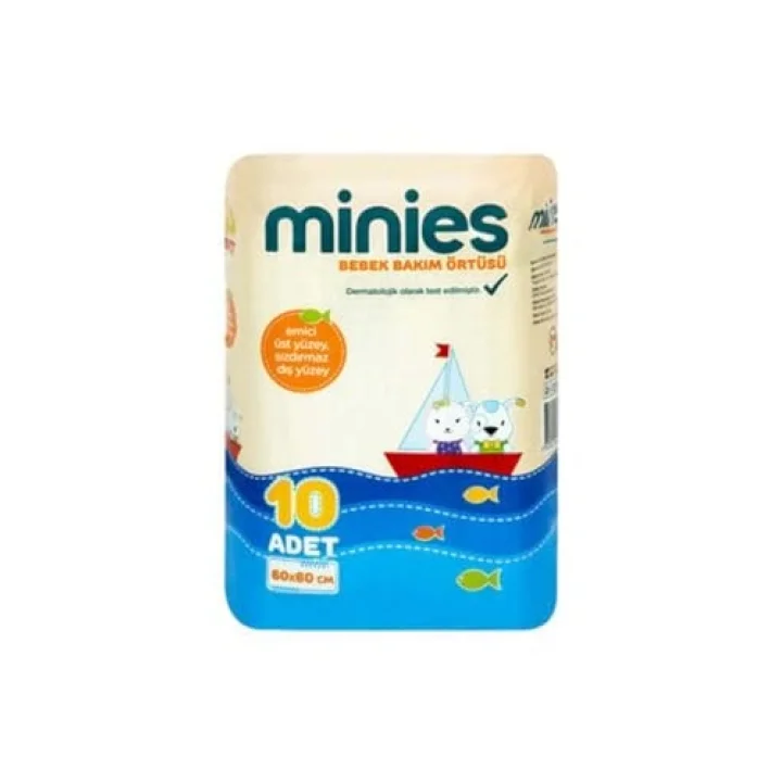 Minies Bebek Bakım Örtüsü 60X60 Cm 10 Adet (1 ADET)