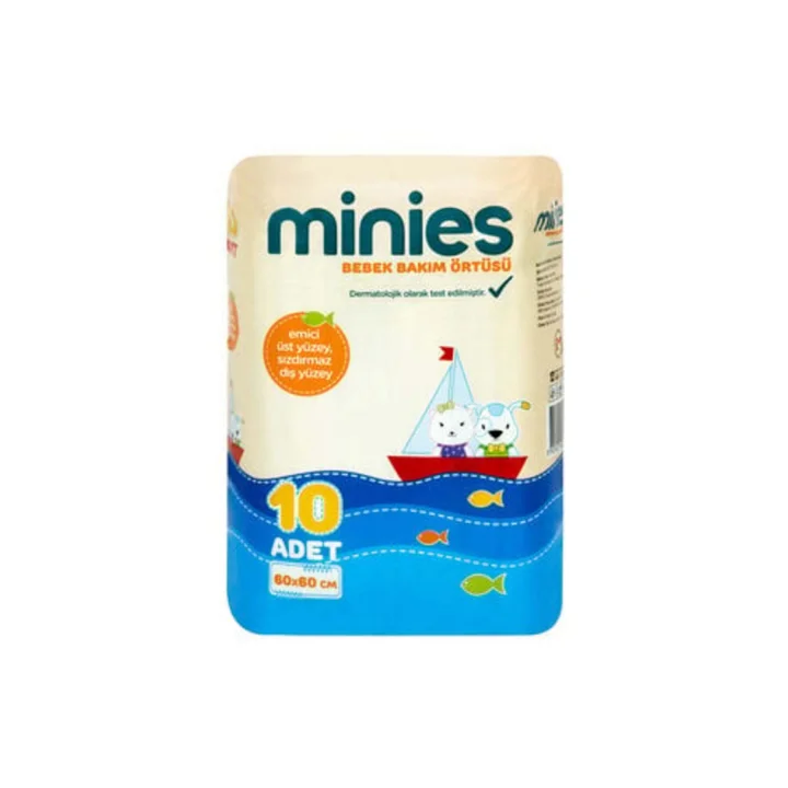 Minies Bebek Bakım Örtüsü 60X60 Cm 10 Adet (1 ADET)