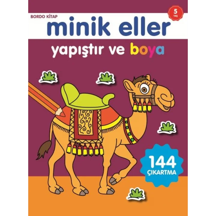 Minik Eller Yapıştır Ve Boya - Bordo Kitap