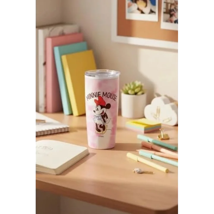 Minnie Mouse Lisanslı Batik Desenli Paslanmaz Çelik Bardak - 860 ml, 2015938410102