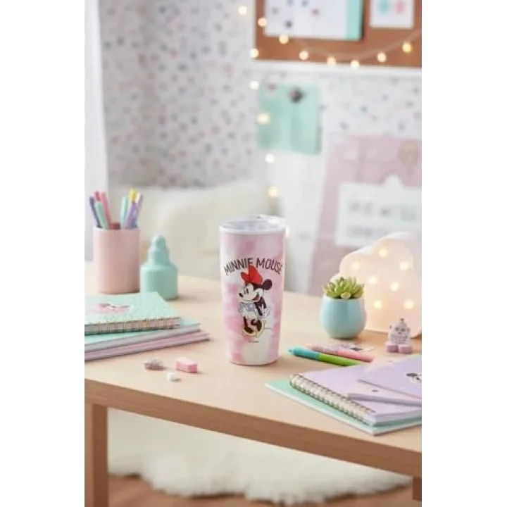 Minnie Mouse Lisanslı Batik Desenli Paslanmaz Çelik Bardak - 860 ml, 2015938410102